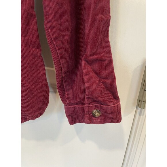 VTG Bobbie Brooks Corduroy Halloween Autumn Leaves Button Up Large Long Sleeve - Picture 7 of 8